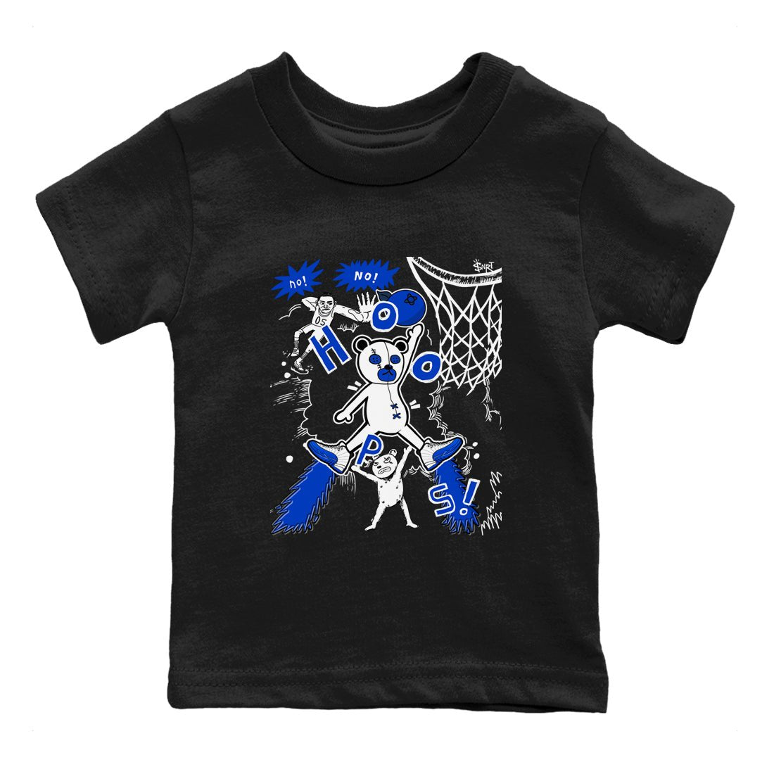 12s Blueberry shirts to match jordans Stop The Bear sneaker match tees Air Jordan 12 Blueberry SNRT Sneaker Release Tees Youth Baby Black 2 crew neck shirts