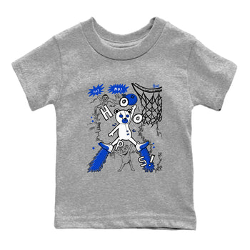12s Blueberry shirts to match jordans Stop The Bear sneaker match tees Air Jordan 12 Blueberry SNRT Sneaker Release Tees Youth Baby Heather Grey 2 crew neck shirts