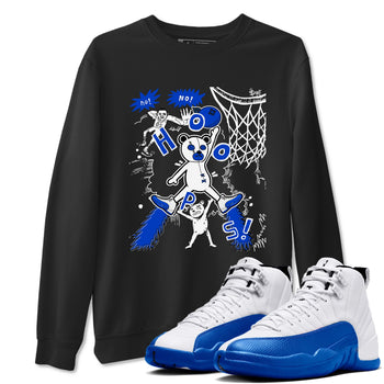 12s Blueberry shirts to match jordans Stop The Bear sneaker match tees Air Jordan 12 Blueberry SNRT Sneaker Release Tees unisex cotton Black 1 crew neck shirts