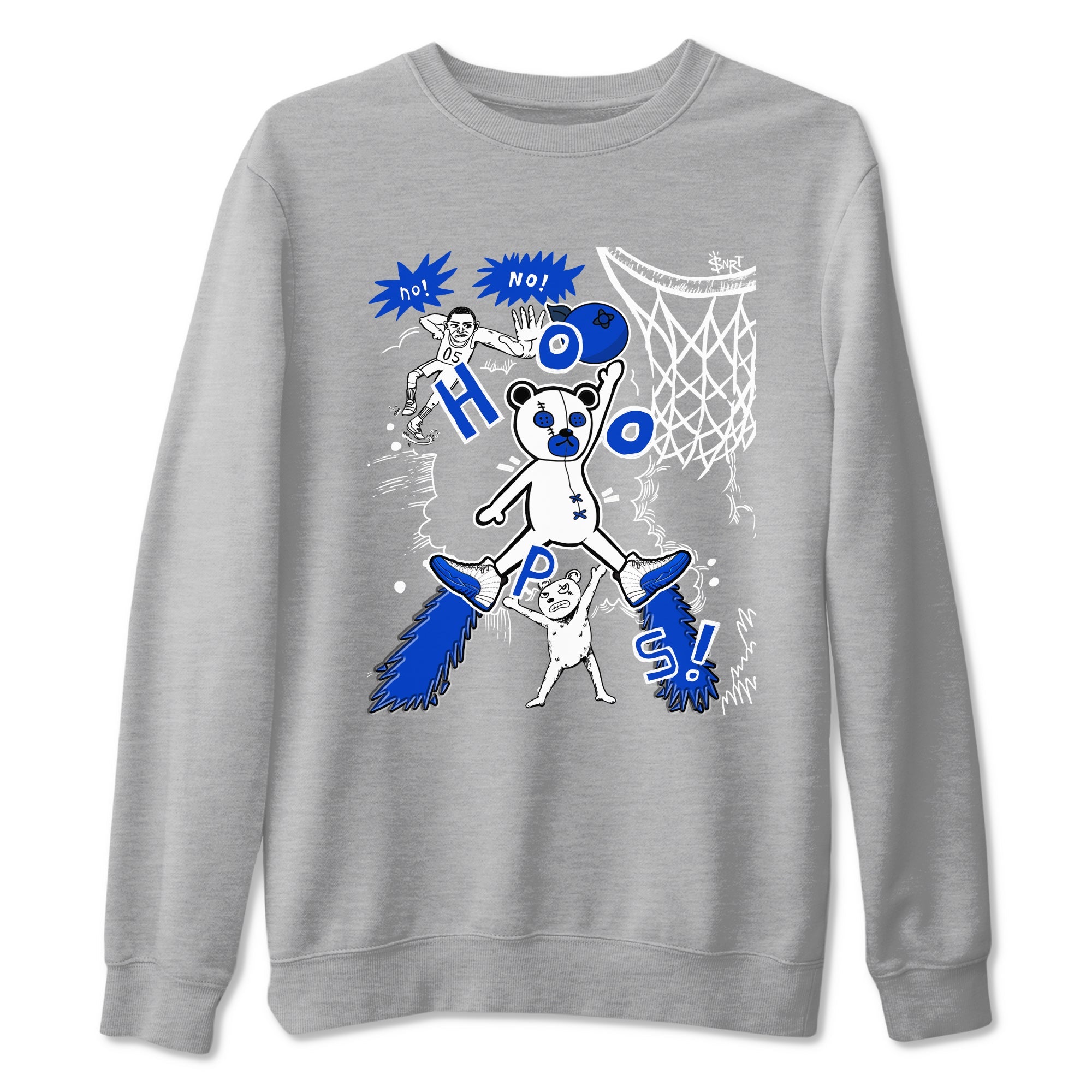 12s Blueberry shirts to match jordans Stop The Bear sneaker match tees Air Jordan 12 Blueberry SNRT Sneaker Release Tees unisex cotton Heather Grey 2 crew neck shirts
