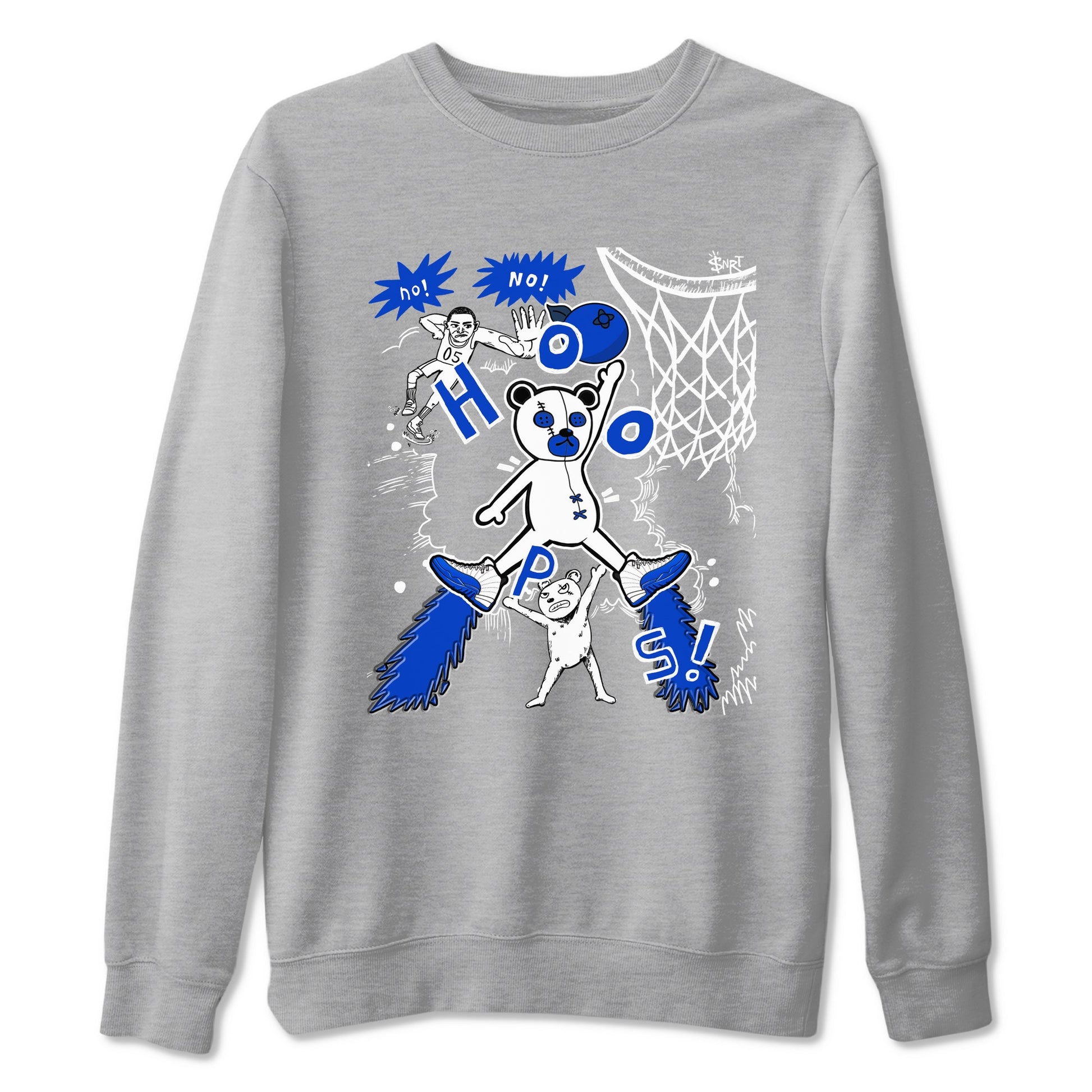 12s Blueberry shirts to match jordans Stop The Bear sneaker match tees Air Jordan 12 Blueberry SNRT Sneaker Release Tees unisex cotton Heather Grey 2 crew neck shirts