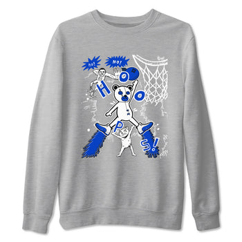 12s Blueberry shirts to match jordans Stop The Bear sneaker match tees Air Jordan 12 Blueberry SNRT Sneaker Release Tees unisex cotton Heather Grey 2 crew neck shirts