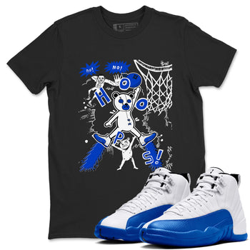 12s Blueberry shirts to match jordans Stop The Bear sneaker match tees Air Jordan 12 Blueberry SNRT Sneaker Release Tees unisex cotton Black 1 crew neck shirts