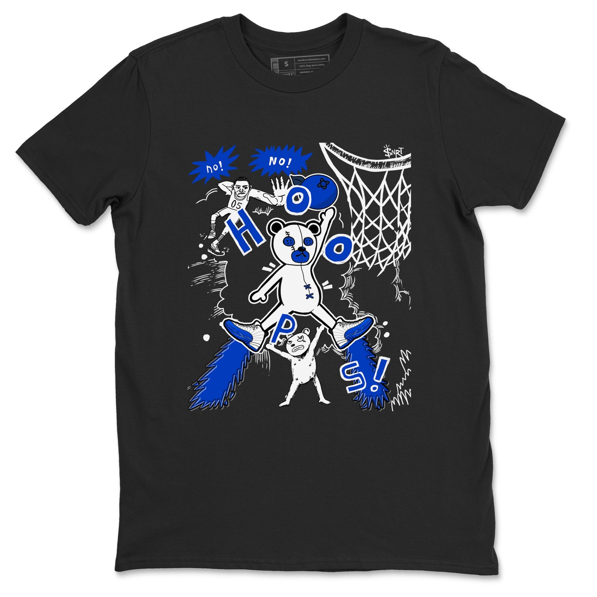 12s Blueberry shirts to match jordans Stop The Bear sneaker match tees Air Jordan 12 Blueberry SNRT Sneaker Release Tees unisex cotton Black 2 crew neck shirts