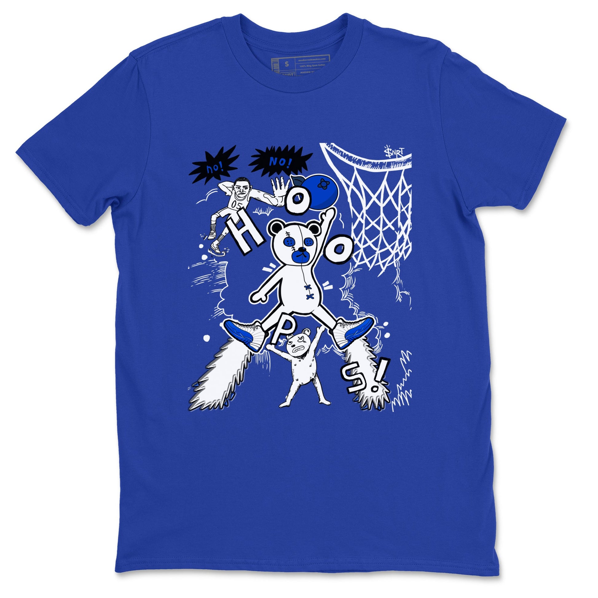 12s Blueberry shirts to match jordans Stop The Bear sneaker match tees Air Jordan 12 Blueberry SNRT Sneaker Release Tees unisex cotton Royal Blue 2 crew neck shirts