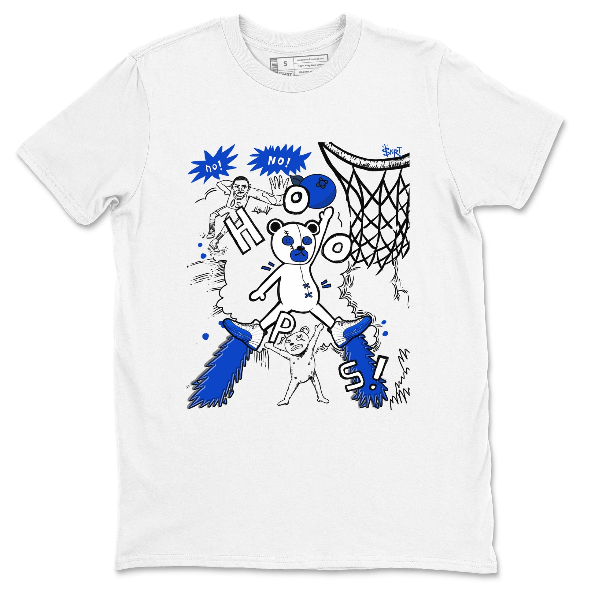 12s Blueberry shirts to match jordans Stop The Bear sneaker match tees Air Jordan 12 Blueberry SNRT Sneaker Release Tees unisex cotton White 2 crew neck shirts