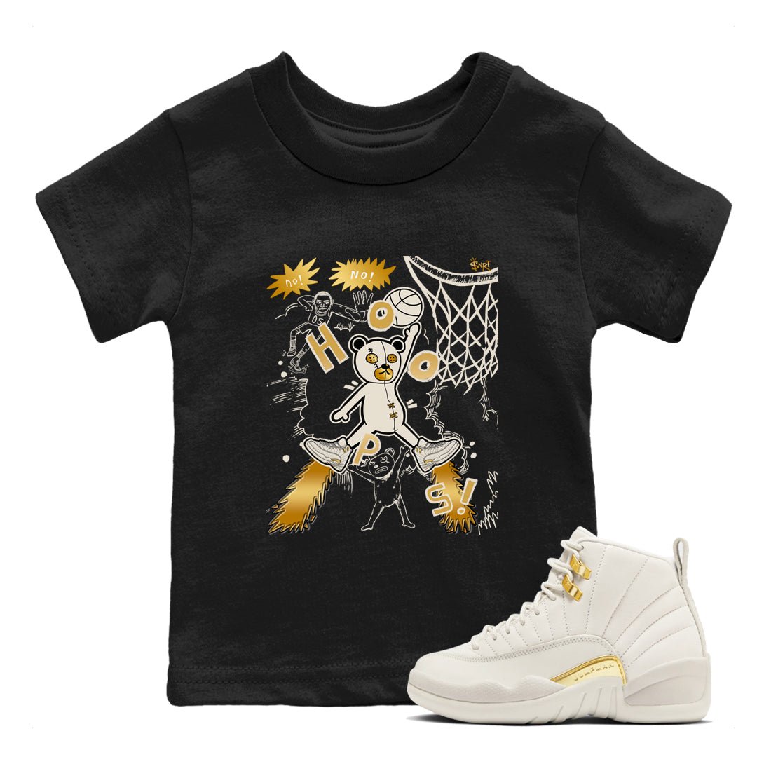 12s Phantom shirts to match jordans Stop The Bear sneaker match tees Air Jordan 12 WMNS Phantom match shoes to clothes SNRT Sneaker Tees Youth Baby Black 1 tee