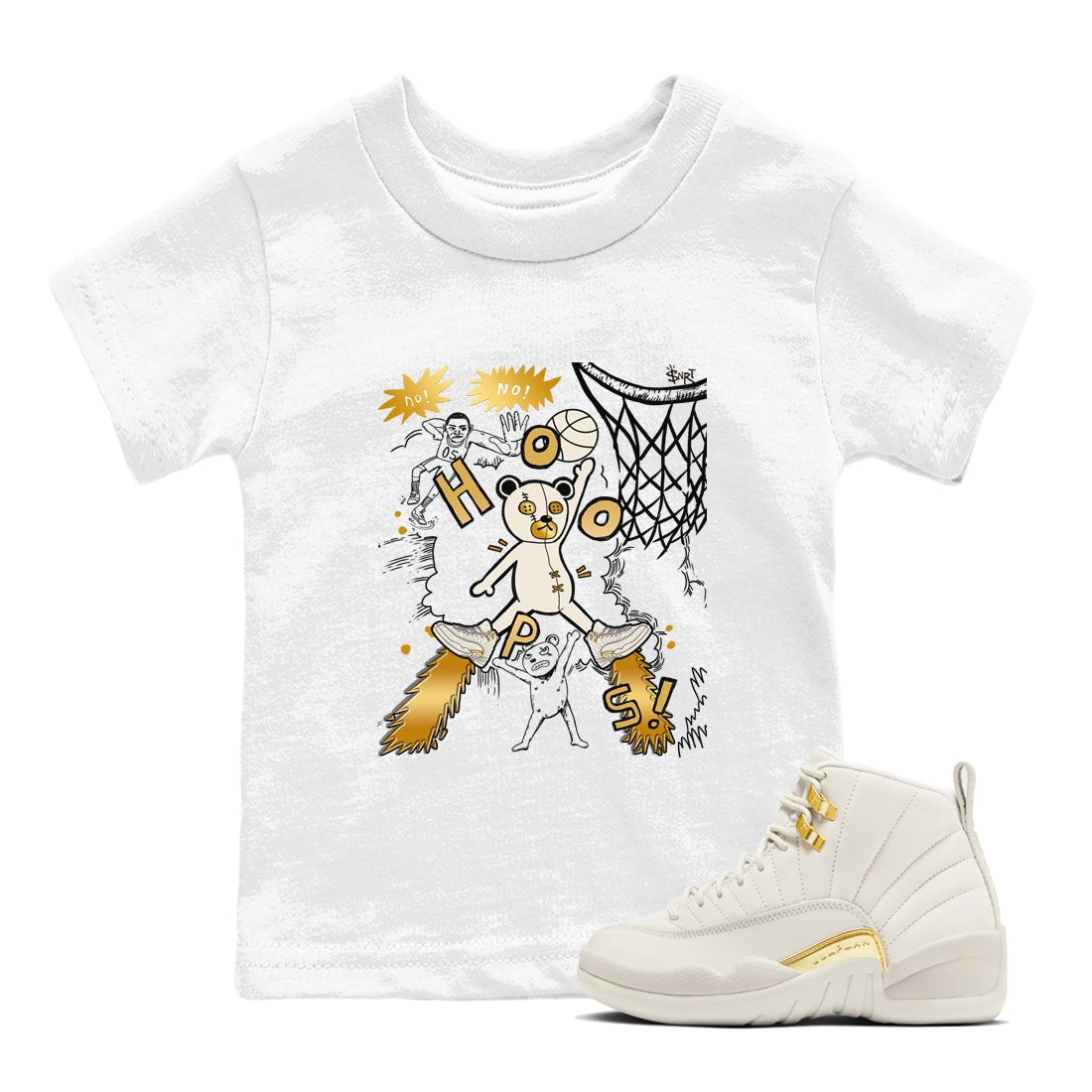 12s Phantom shirts to match jordans Stop The Bear sneaker match tees Air Jordan 12 WMNS Phantom match shoes to clothes SNRT Sneaker Tees Youth Baby White 1 tee