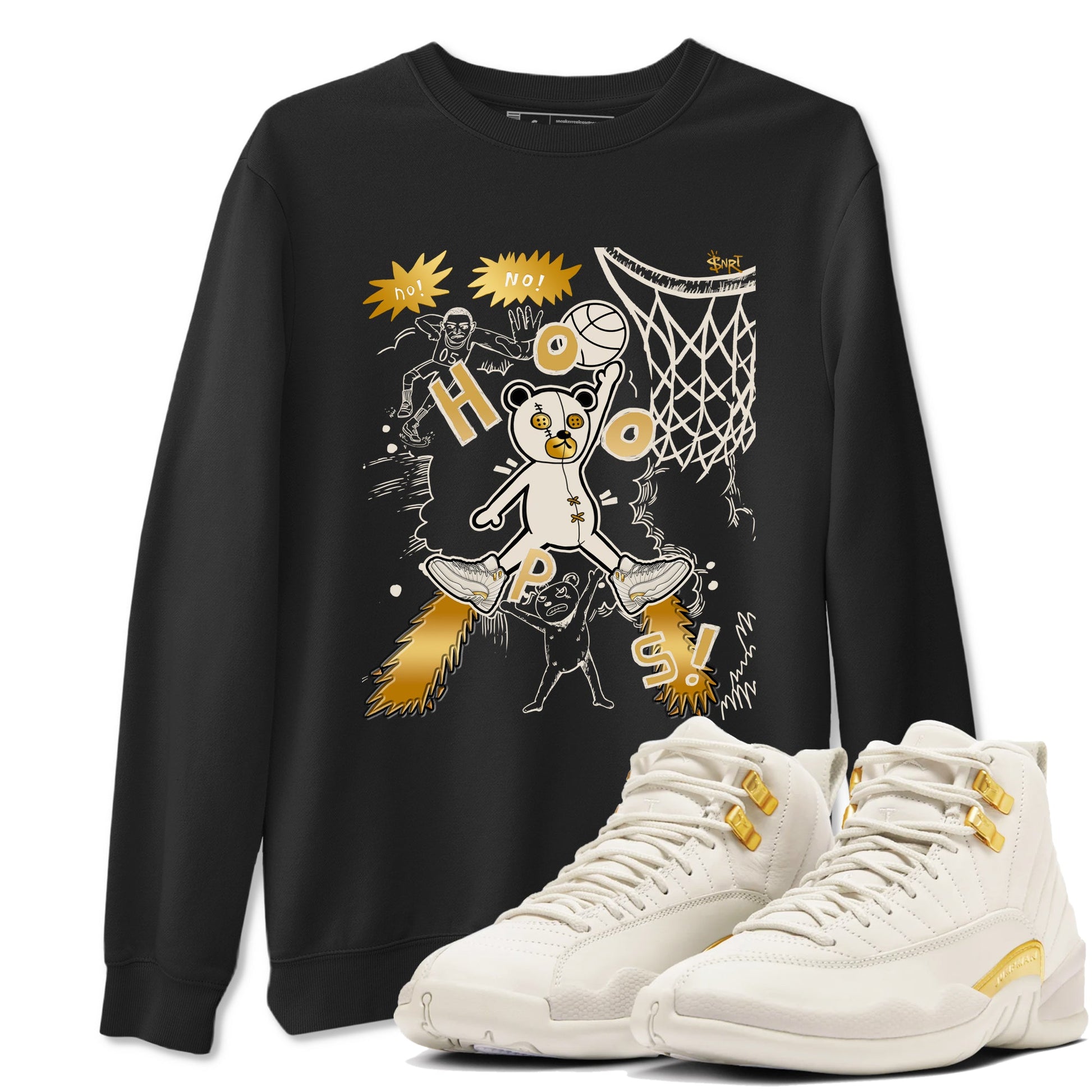 12s Phantom shirts to match jordans Stop The Bear sneaker match tees Air Jordan 12 WMNS Phantom match shoes to clothes SNRT Sneaker Tees unisex cotton Black 1 shirts