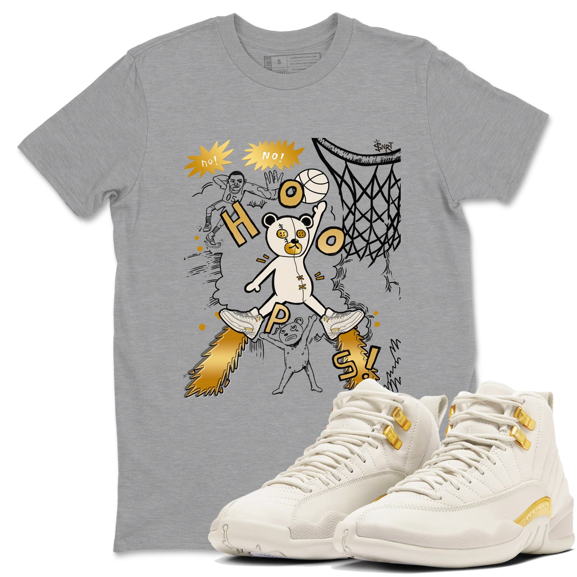 12s Phantom shirts to match jordans Stop The Bear sneaker match tees Air Jordan 12 WMNS Phantom match shoes to clothes SNRT Sneaker Tees unisex cotton Heather Grey 1 shirts