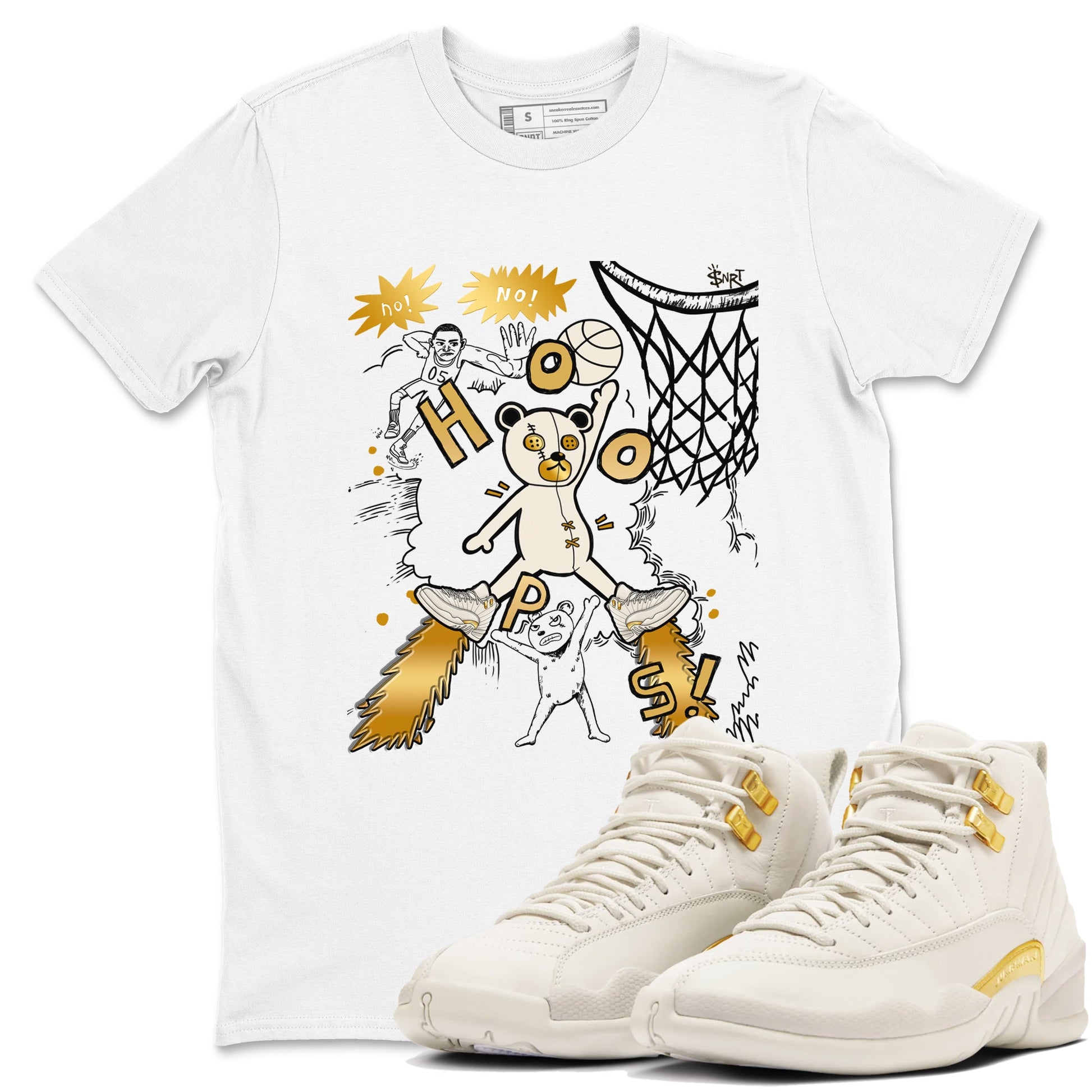 12s Phantom shirts to match jordans Stop The Bear sneaker match tees Air Jordan 12 WMNS Phantom match shoes to clothes SNRT Sneaker Tees unisex cotton White 1 shirts