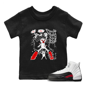 AJ12 Taxi Flip shirt to match jordans Stop The Bear sneaker tees AJ12 Taxi Flip SNRT sneaker release tees baby toddler Black 1 cotton Shirt