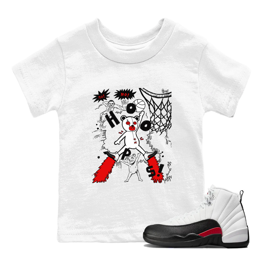 AJ12 Taxi Flip shirt to match jordans Stop The Bear sneaker tees AJ12 Taxi Flip SNRT sneaker release tees baby toddler White 1 cotton Shirt