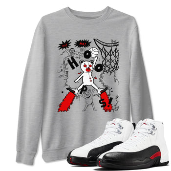 AJ12 Taxi Flip shirt to match jordans Stop The Bear sneaker tees AJ12 Taxi Flip SNRT Sneaker Release Tees unisex cotton Heather Grey 1 crew neck shirt