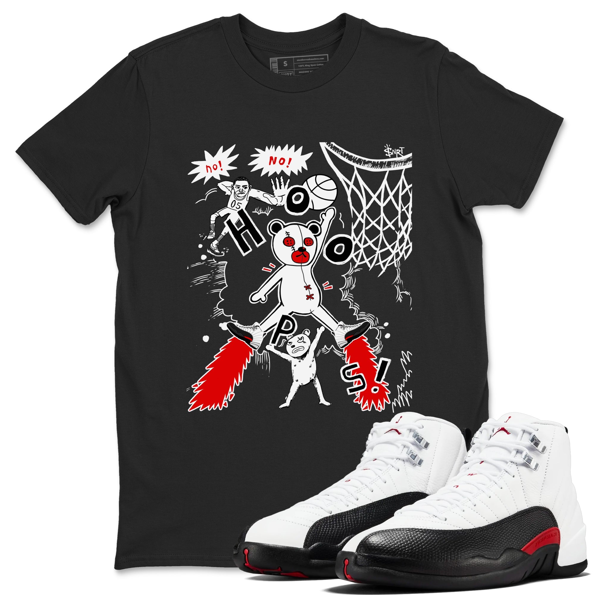 AJ12 Taxi Flip shirt to match jordans Stop The Bear sneaker tees AJ12 Taxi Flip SNRT Sneaker Release Tees unisex cotton Black 1 crew neck shirt