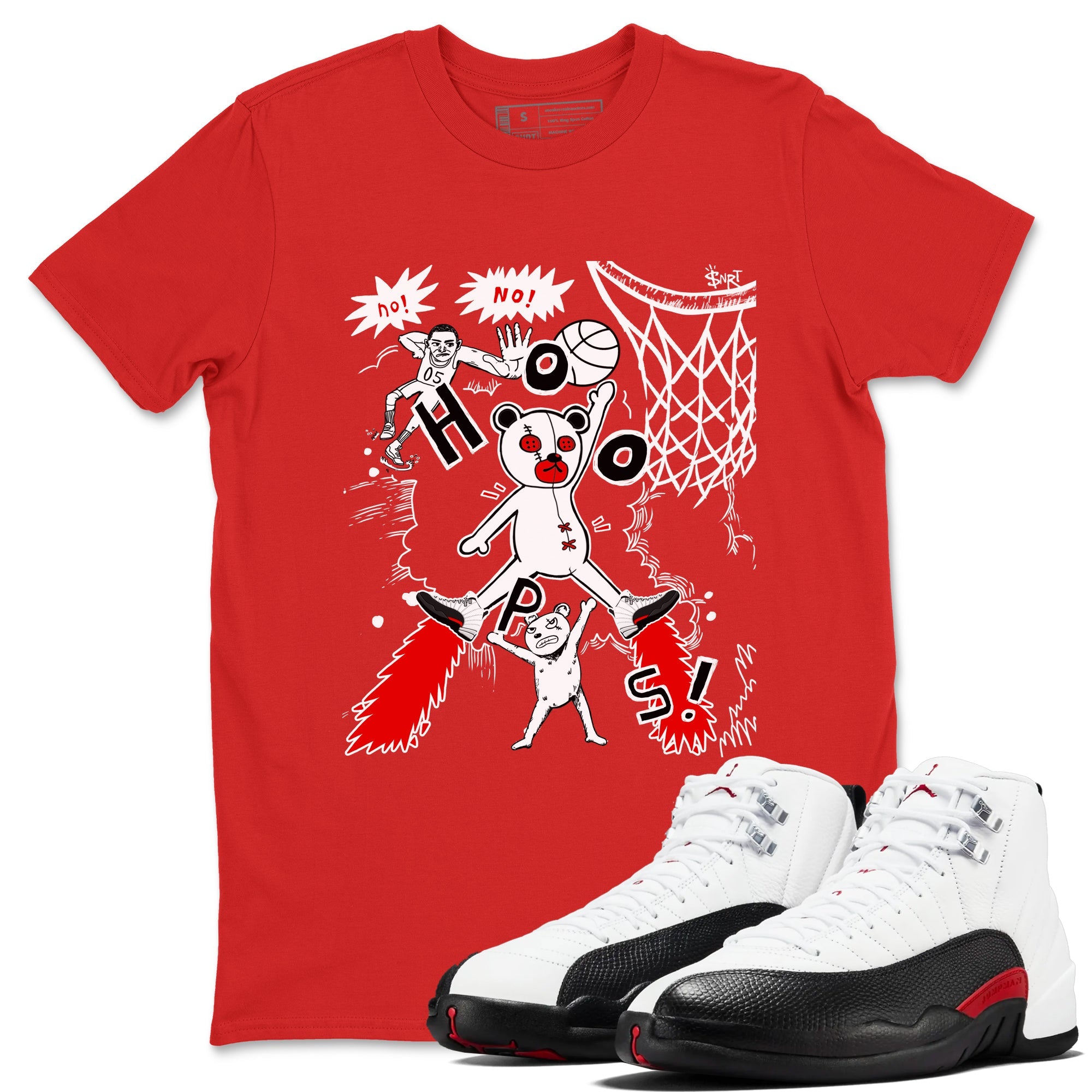 AJ12 Taxi Flip shirt to match jordans Stop The Bear sneaker tees AJ12 Taxi Flip SNRT Sneaker Release Tees unisex cotton Red 1 crew neck shirt