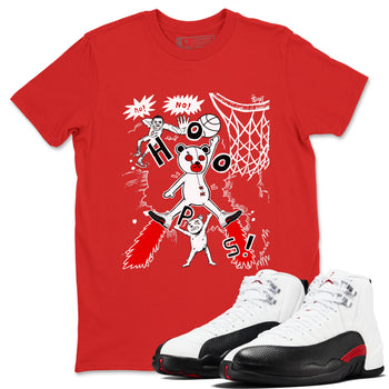 AJ12 Taxi Flip shirt to match jordans Stop The Bear sneaker tees AJ12 Taxi Flip SNRT Sneaker Release Tees unisex cotton Red 1 crew neck shirt