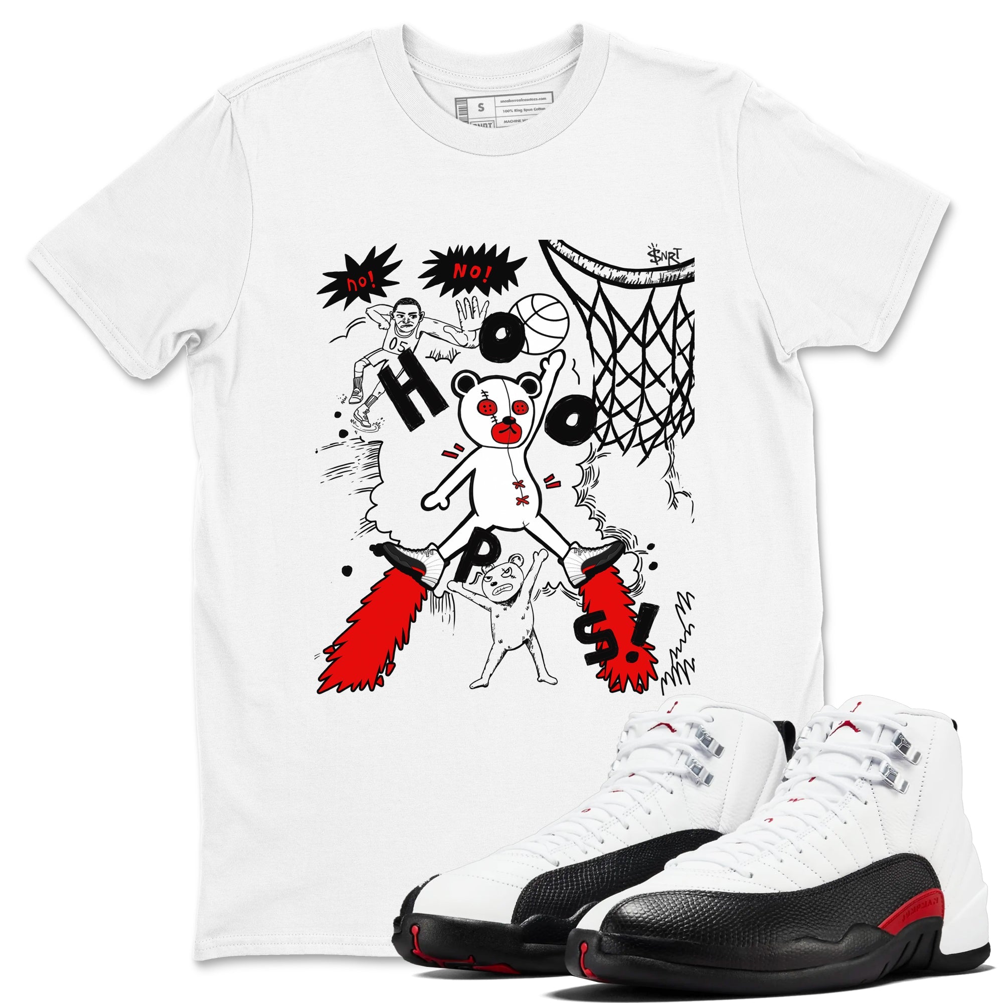 AJ12 Taxi Flip shirt to match jordans Stop The Bear sneaker tees AJ12 Taxi Flip SNRT Sneaker Release Tees unisex cotton White 1 crew neck shirt