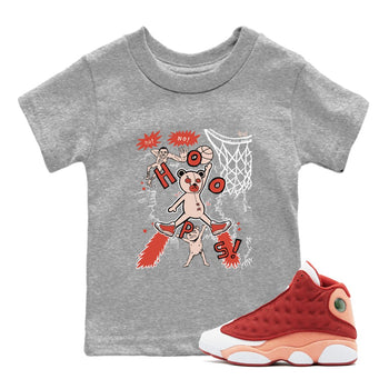 AJ13 Dune Red shirts to match jordans Stop The Bear sneaker match tees Air Jordan 13 Dune Red SNRT Sneaker Tees streetwear brand Baby and Youth Heather Grey 1 cotton tee