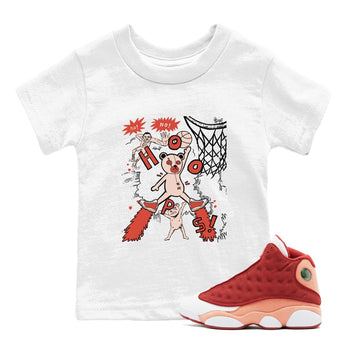 AJ13 Dune Red shirts to match jordans Stop The Bear sneaker match tees Air Jordan 13 Dune Red SNRT Sneaker Tees streetwear brand Baby and Youth White 1 cotton tee