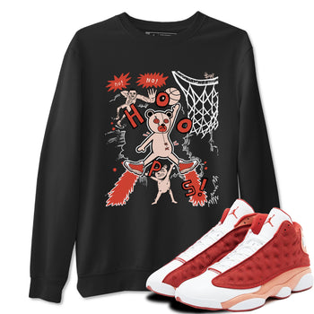 AJ13 Dune Red shirts to match jordans Stop The Bear sneaker match tees Air Jordan 13 Dune Red SNRT Sneaker Tees streetwear brand Black 1 unisex cotton tee