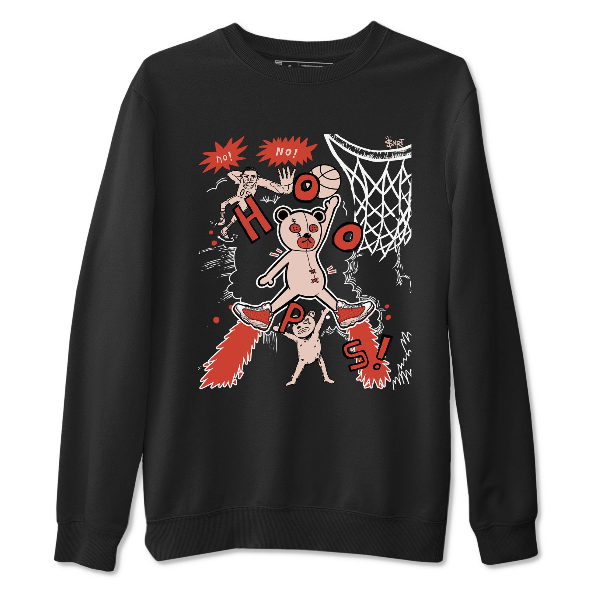 AJ13 Dune Red shirts to match jordans Stop The Bear sneaker match tees Air Jordan 13 Dune Red SNRT Sneaker Tees streetwear brand Black 2 unisex cotton tee
