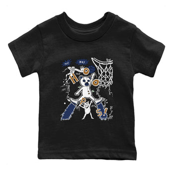 13s Midnight Navy shirts to match jordans Stop The Bear sneaker match tees Air Jordan 13 Midnight Navy SNRT Sneaker Release Tees Youth Baby Black 2 crew neck shirts