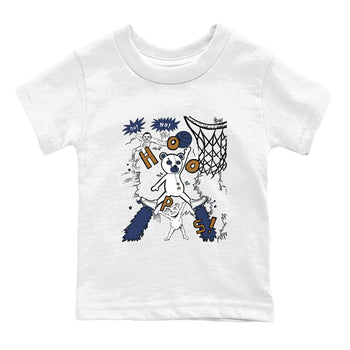 13s Midnight Navy shirts to match jordans Stop The Bear sneaker match tees Air Jordan 13 Midnight Navy SNRT Sneaker Release Tees Youth Baby White 2 crew neck shirts