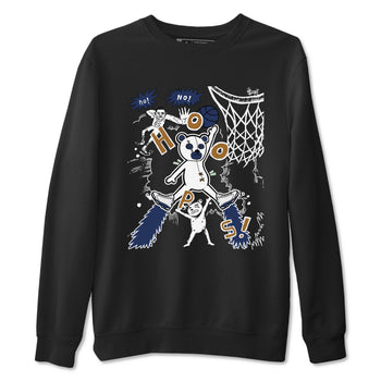 13s Midnight Navy shirts to match jordans Stop The Bear sneaker match tees Air Jordan 13 Midnight Navy SNRT Sneaker Release Tees unisex cotton Black 2 crew neck shirts