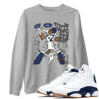 13s Midnight Navy shirts to match jordans Stop The Bear sneaker match tees Air Jordan 13 Midnight Navy SNRT Sneaker Release Tees unisex cotton Heather Grey 1 crew neck shirts
