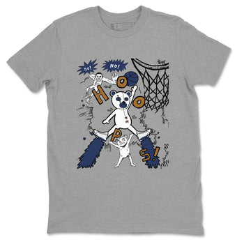 13s Midnight Navy shirts to match jordans Stop The Bear sneaker match tees Air Jordan 13 Midnight Navy SNRT Sneaker Release Tees unisex cotton Heather Grey 2 crew neck shirts