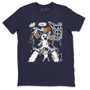 13s Midnight Navy shirts to match jordans Stop The Bear sneaker match tees Air Jordan 13 Midnight Navy SNRT Sneaker Release Tees unisex cotton Navy 2 crew neck shirts