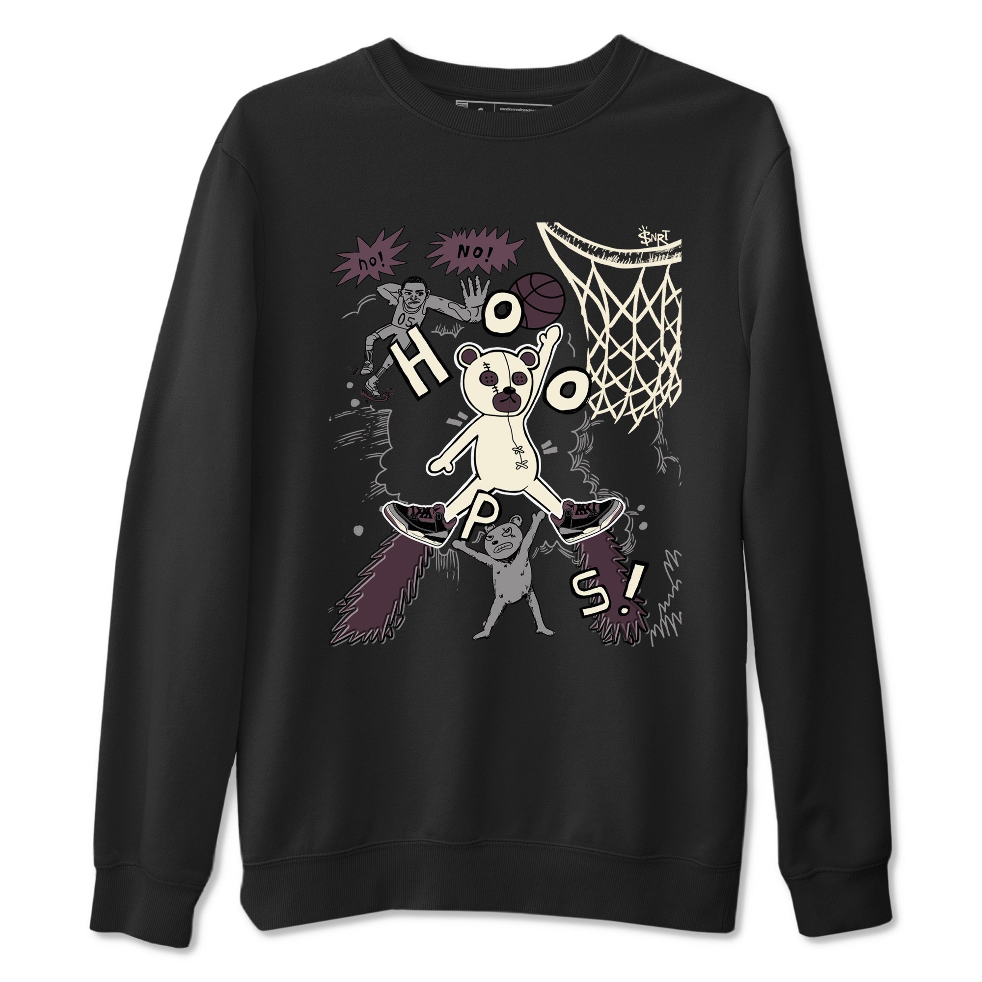 AJ3 A Ma Maniere x Black shirts to match jordans Stop The Bear sneaker match tees A Ma Maniere x Air Jordan 3 “Black” SNRT Sneaker Tees streetwear brand Black 2 unisex cotton tee