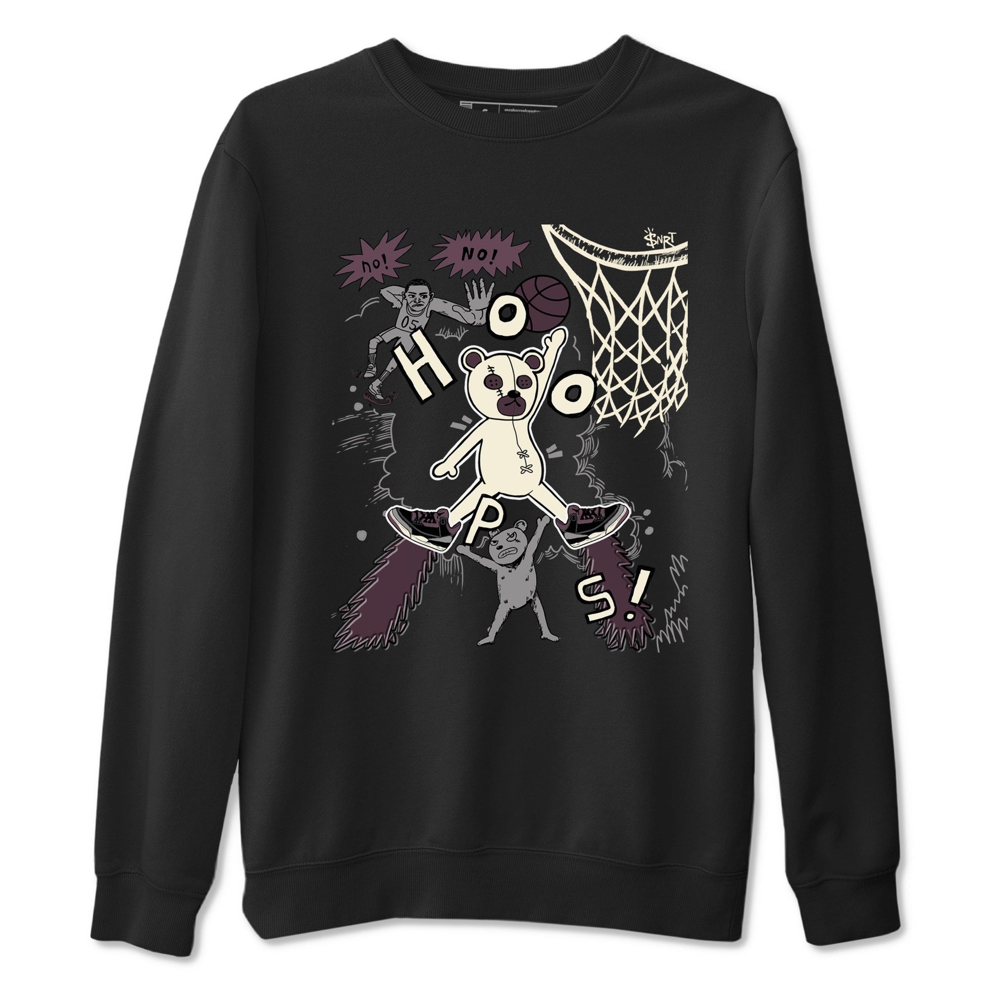 AJ3 A Ma Maniere x Black shirts to match jordans Stop The Bear sneaker match tees A Ma Maniere x Air Jordan 3 “Black” SNRT Sneaker Tees streetwear brand Black 2 unisex cotton tee