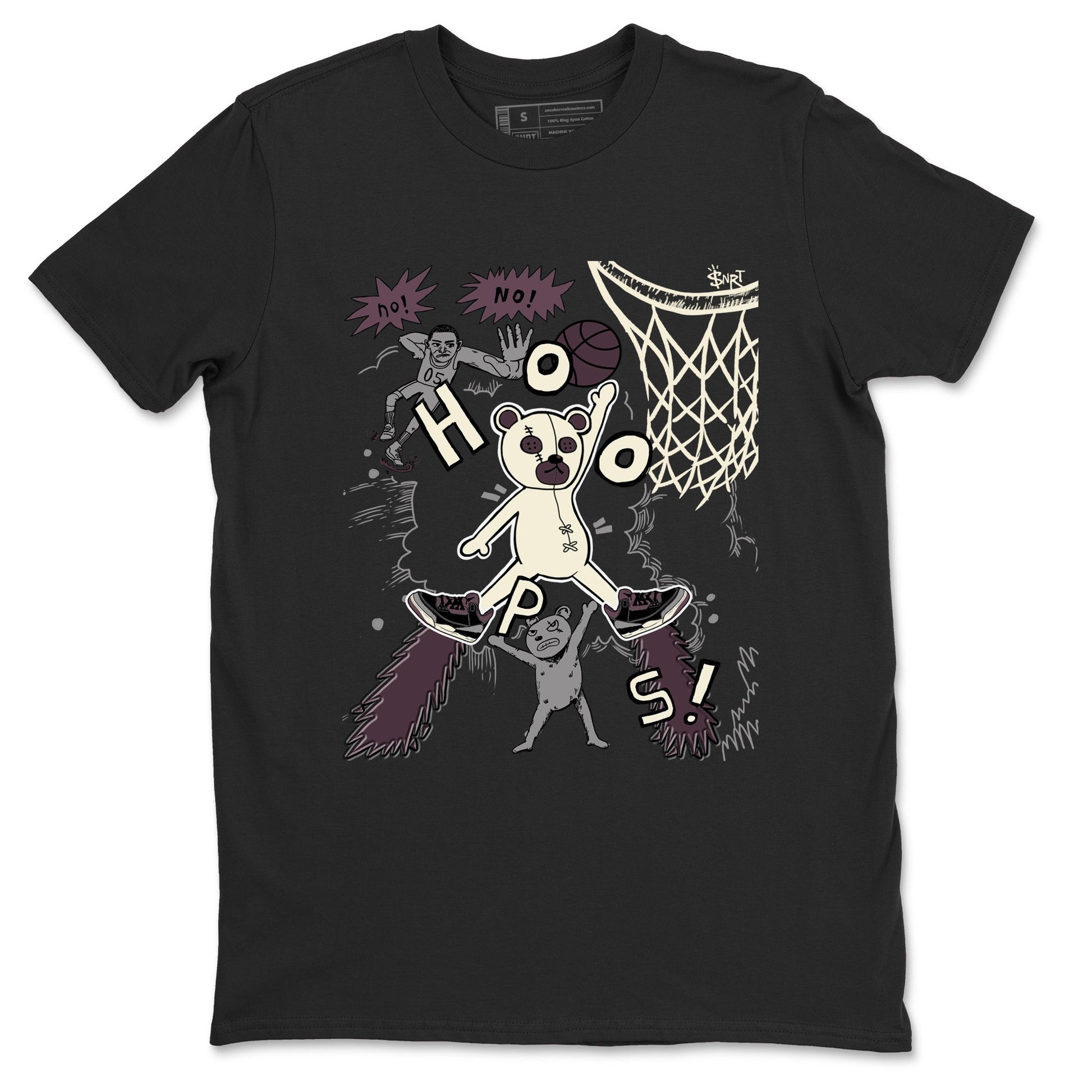 AJ3 A Ma Maniere x Black shirts to match jordans Stop The Bear sneaker match tees A Ma Maniere x Air Jordan 3 “Black” SNRT Sneaker Tees streetwear brand Black 2 unisex cotton tee