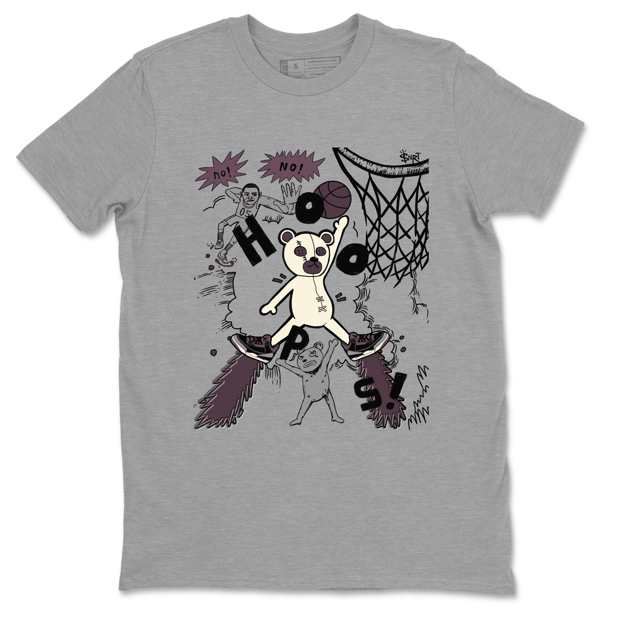 AJ3 A Ma Maniere x Black shirts to match jordans Stop The Bear sneaker match tees A Ma Maniere x Air Jordan 3 “Black” SNRT Sneaker Tees streetwear brand Heather Grey 2 unisex cotton tee