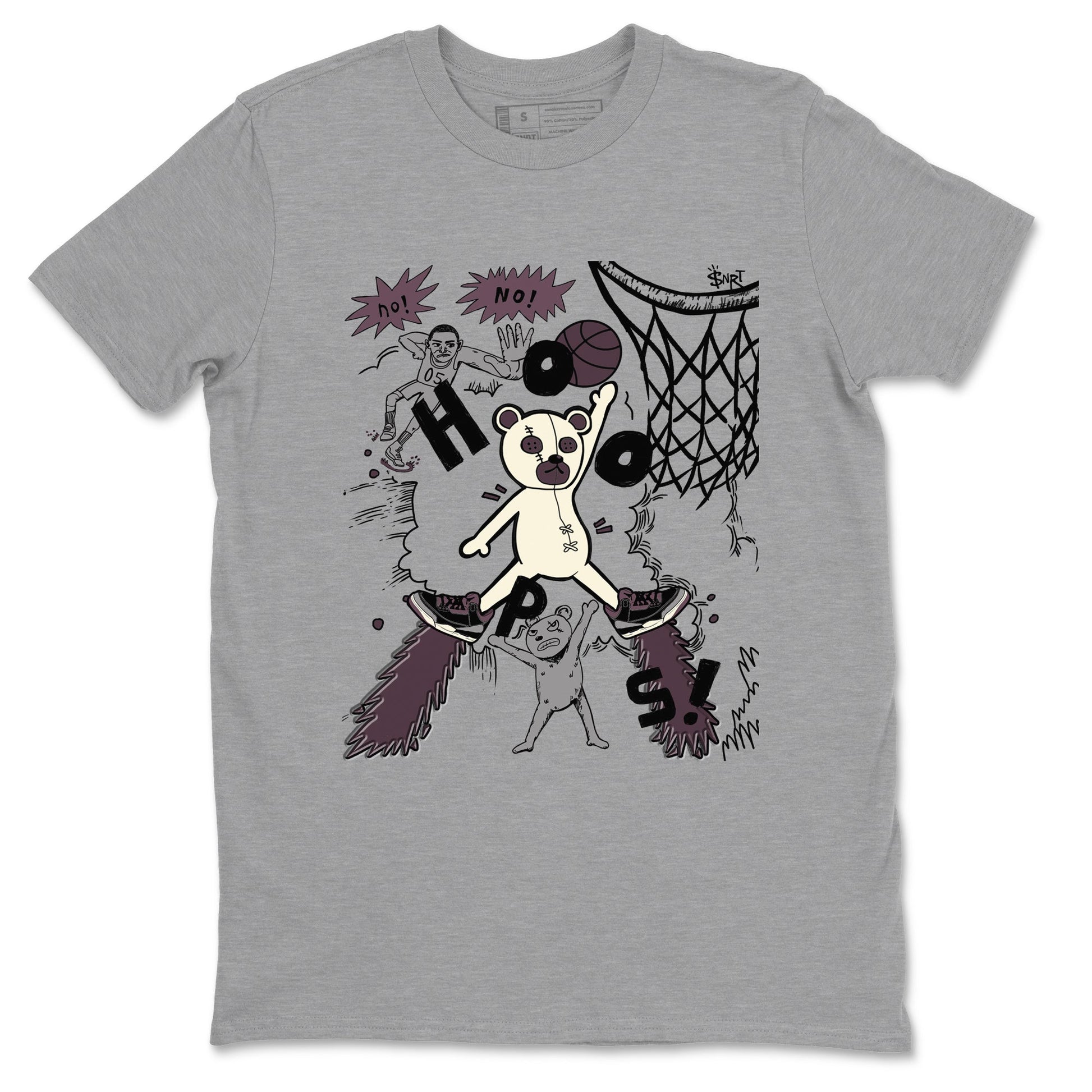 AJ3 A Ma Maniere x Black shirts to match jordans Stop The Bear sneaker match tees A Ma Maniere x Air Jordan 3 “Black” SNRT Sneaker Tees streetwear brand Heather Grey 2 unisex cotton tee
