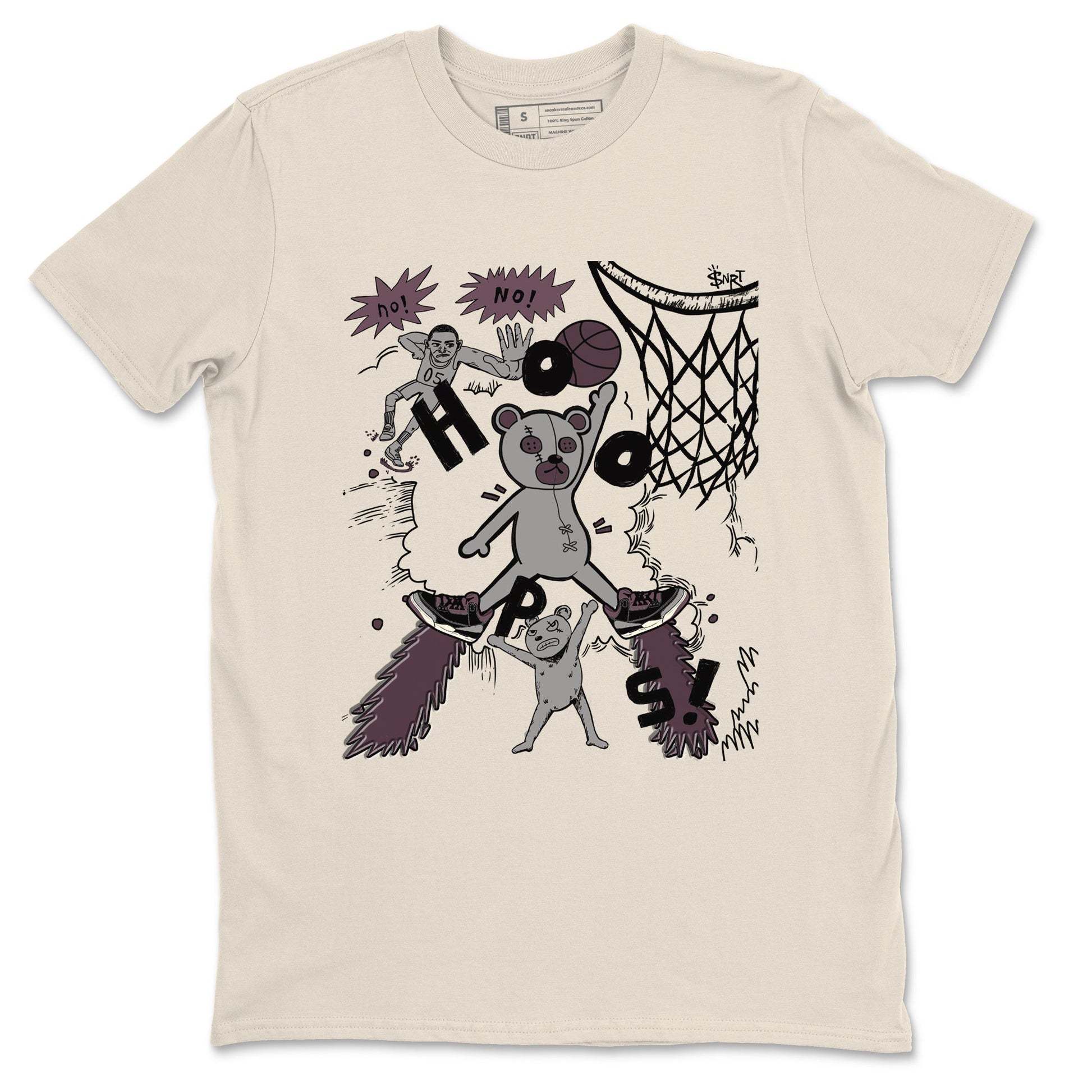 AJ3 A Ma Maniere x Black shirts to match jordans Stop The Bear sneaker match tees A Ma Maniere x Air Jordan 3 “Black” SNRT Sneaker Tees streetwear brand Natural 2 unisex cotton tee