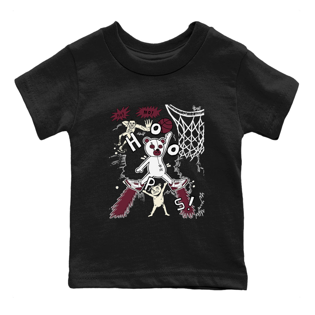 3s A Ma Maniere x Burgundy Crush shirts to match jordans Stop The Bear sneaker match teesA Ma Maniére x Air Jordan 3 "Burgundy Crush" SNRT Sneaker Tees streetwear brand Baby and Youth Black 2 cotton tee