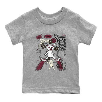 3s A Ma Maniere x Burgundy Crush shirts to match jordans Stop The Bear sneaker match teesA Ma Maniére x Air Jordan 3 "Burgundy Crush" SNRT Sneaker Tees streetwear brand Baby and Youth Heather Grey 2 cotton tee