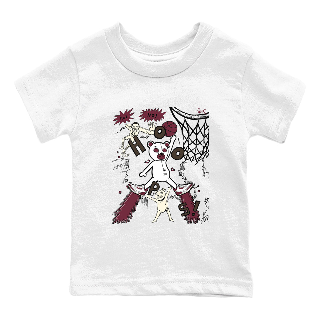 3s A Ma Maniere x Burgundy Crush shirts to match jordans Stop The Bear sneaker match teesA Ma Maniére x Air Jordan 3 "Burgundy Crush" SNRT Sneaker Tees streetwear brand Baby and Youth White 2 cotton tee
