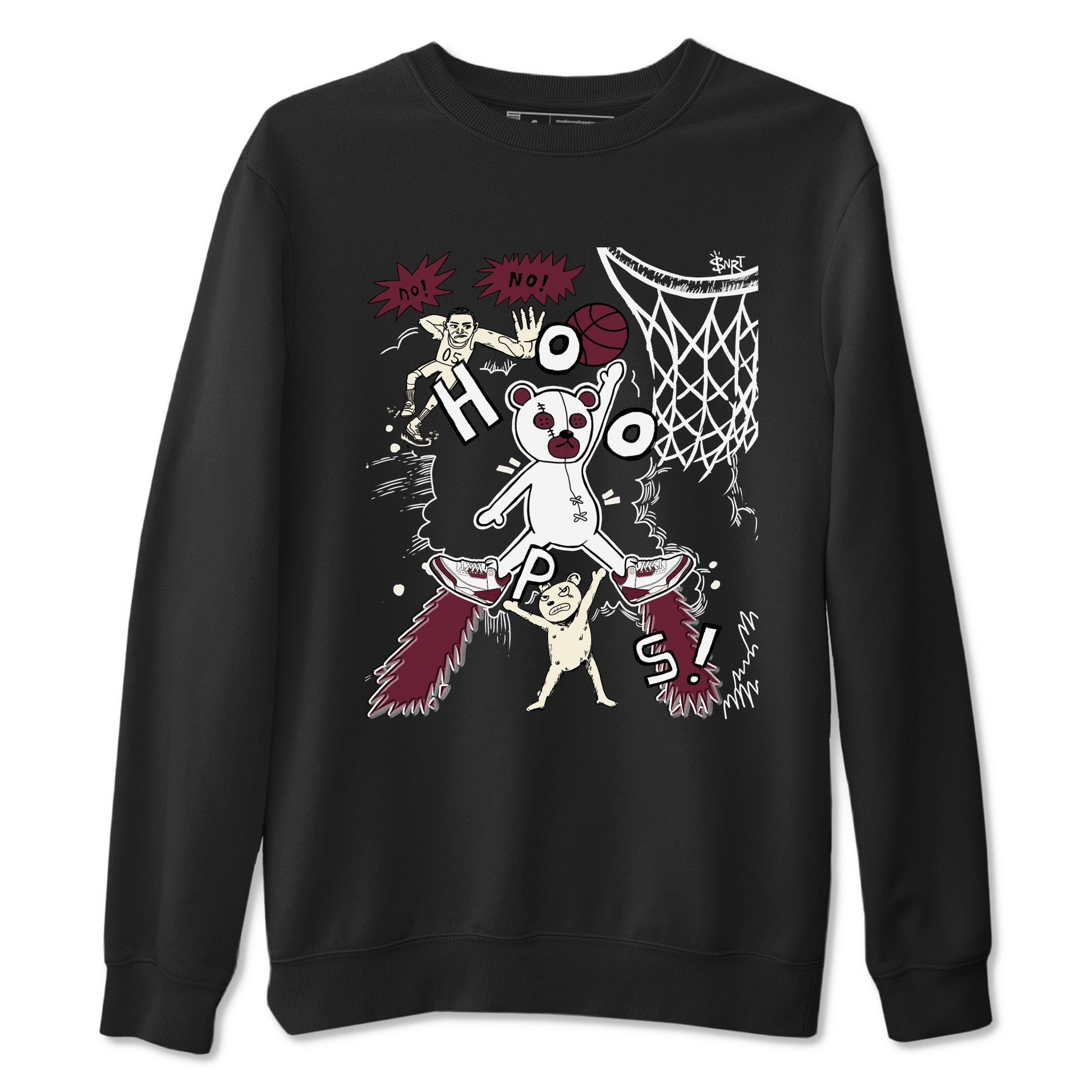 3s A Ma Maniere x Burgundy Crush shirts to match jordans Stop The Bear sneaker match teesA Ma Maniére x Air Jordan 3 "Burgundy Crush" SNRT Sneaker Tees streetwear brand Black 2 unisex cotton tee