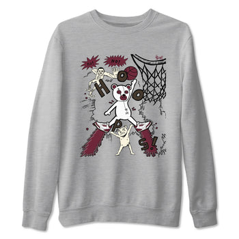 3s A Ma Maniere x Burgundy Crush shirts to match jordans Stop The Bear sneaker match teesA Ma Maniére x Air Jordan 3 "Burgundy Crush" SNRT Sneaker Tees streetwear brand Heather Grey 2 unisex cotton tee