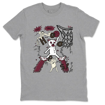 3s A Ma Maniere x Burgundy Crush shirts to match jordans Stop The Bear sneaker match teesA Ma Maniére x Air Jordan 3 "Burgundy Crush" SNRT Sneaker Tees streetwear brand Heather Grey 2 unisex cotton tee