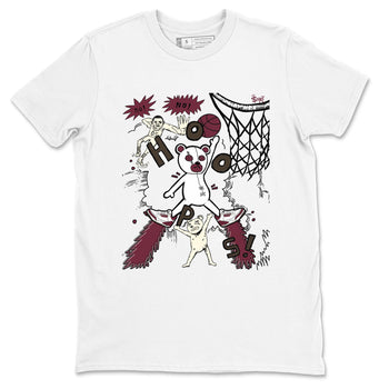 3s A Ma Maniere x Burgundy Crush shirts to match jordans Stop The Bear sneaker match teesA Ma Maniére x Air Jordan 3 "Burgundy Crush" SNRT Sneaker Tees streetwear brand White 2 unisex cotton tee