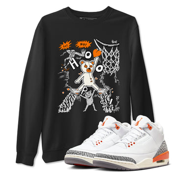 3s Georgia Peach shirt to match jordans Stop The Bear sneaker tees Air Jordan 3 Georgia Peach SNRT Sneaker Release Tees unisex cotton Black 1 crew neck shirt