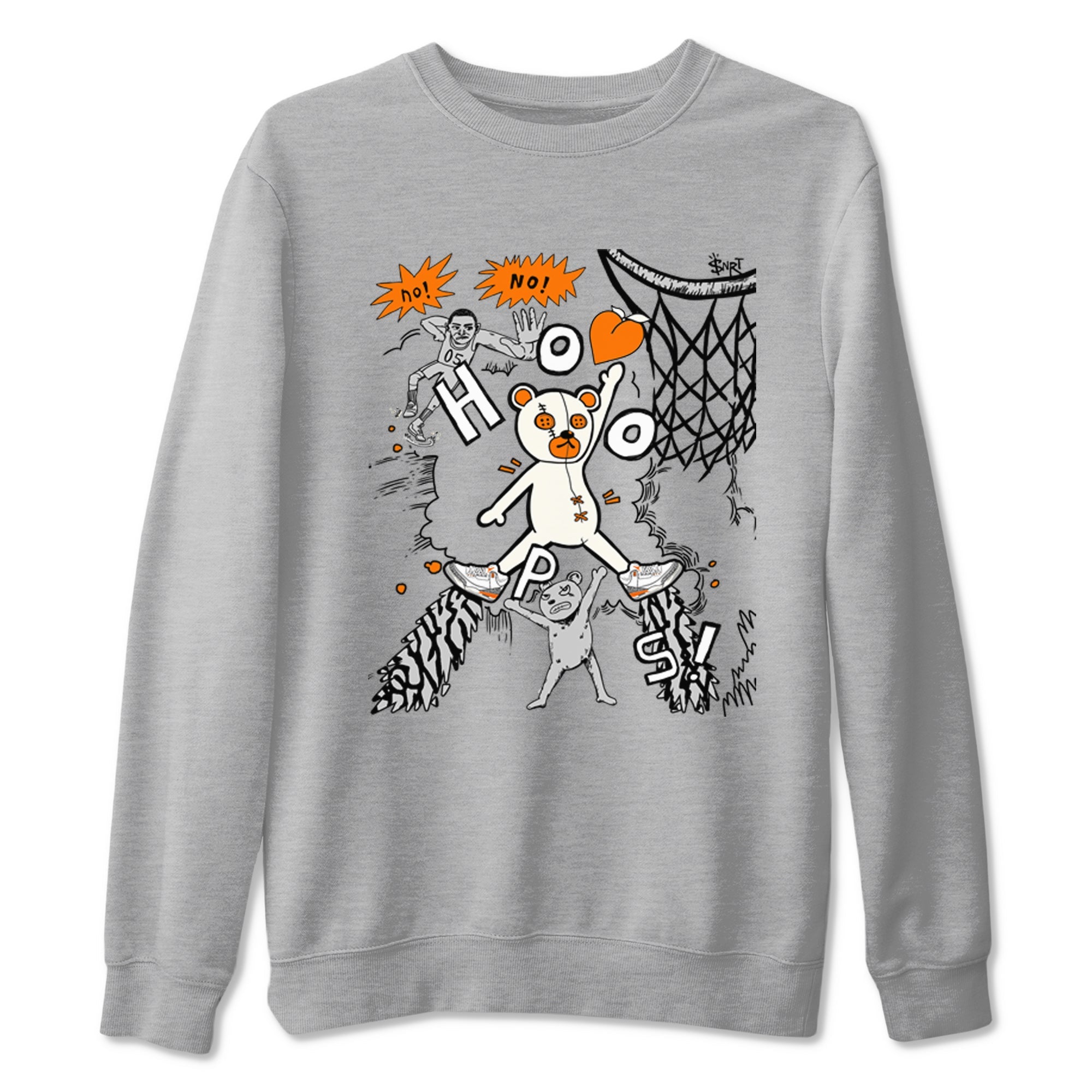 3s Georgia Peach shirt to match jordans Stop The Bear sneaker tees Air Jordan 3 Georgia Peach SNRT Sneaker Release Tees unisex cotton Heather Grey 2 crew neck shirt