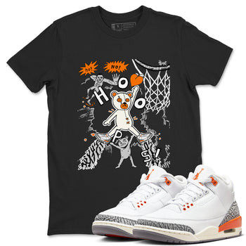 3s Georgia Peach shirt to match jordans Stop The Bear sneaker tees Air Jordan 3 Georgia Peach SNRT Sneaker Release Tees unisex cotton Black 1 crew neck shirt
