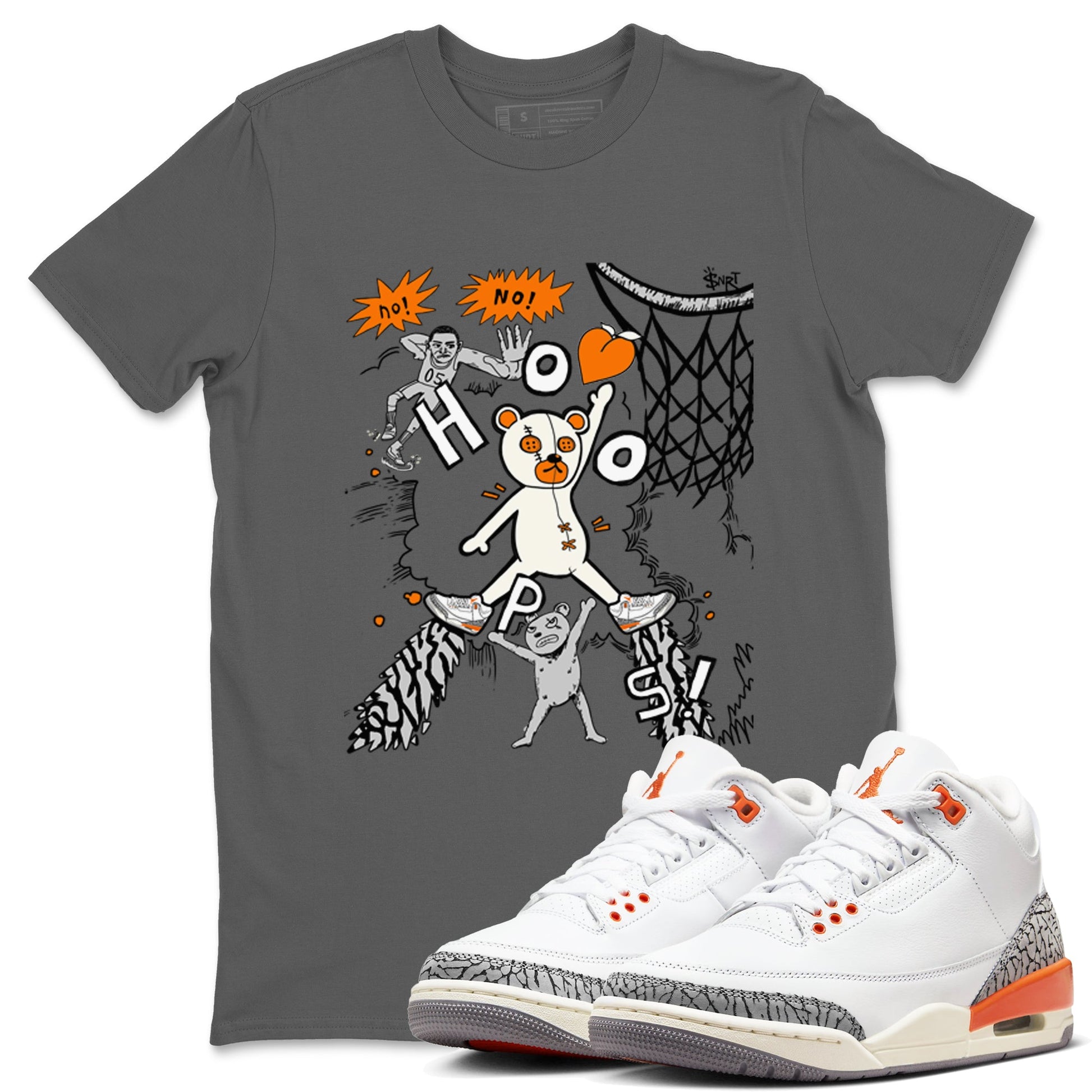 3s Georgia Peach shirt to match jordans Stop The Bear sneaker tees Air Jordan 3 Georgia Peach SNRT Sneaker Release Tees unisex cotton Cool Grey 1 crew neck shirt