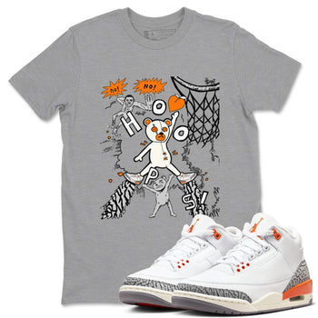 3s Georgia Peach shirt to match jordans Stop The Bear sneaker tees Air Jordan 3 Georgia Peach SNRT Sneaker Release Tees unisex cotton Heather Grey 1 crew neck shirt